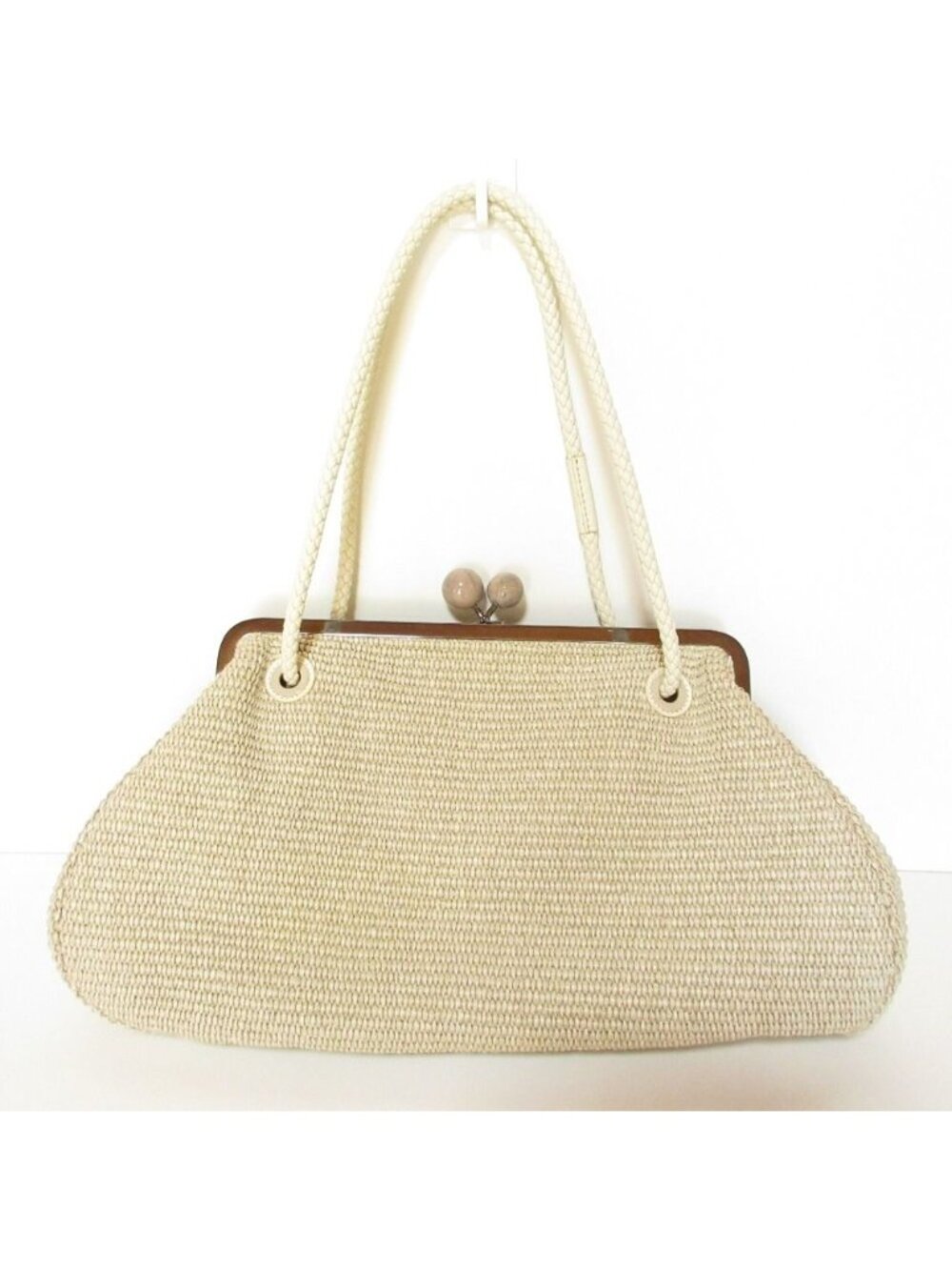 Max Mara Weekend Pasticino Kiss Lock Bag Natural